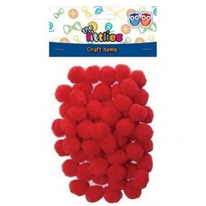 Πομ Πομ Χειροτεχνίας The littlies Κόκκινο 15mm 60 Τμχ. Πομ Πομ Χειροτεχνίας The littlies Κόκκινο 15mm 60 Τμχ.