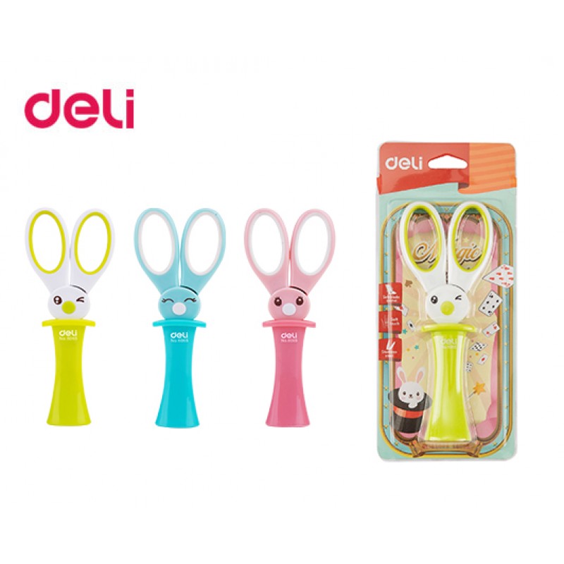 DELI ΨΑΛΙΔΙ ΠΑΙΔΙΚΟ SOFT GRIP BLISTER 5 2/5" 13.7cm RABBIT E6065 ΑΣΣΟΡΤΙ