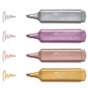 ΜΑΡΚΑΔΟΡΟΙ ΥΠΟΓΡΑΜΜΙΣΗΣ ΜΕΤΑΛΛΙΚΑ ΧΡΩΜ. FABER CASTELL