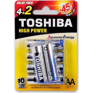 ΜΠΑΤΑΡΙΕΣ ΑΛΚΑΛΙΚΕΣ TOSHIBA ΑΑ