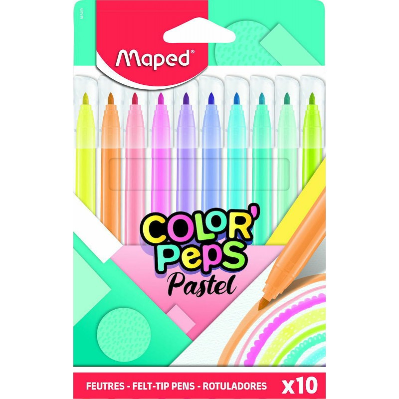 ΜΑΡΚΑΔΟΡΟΙ 10ΧΡΩΜ. PASTEL MAPED COLOR PEPS