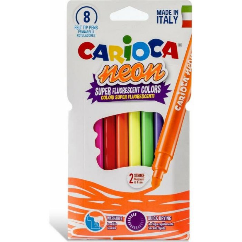 ΜΑΡΚΑΔΟΡΟΙ CARIOCA NEON 8ΤΕΜ.