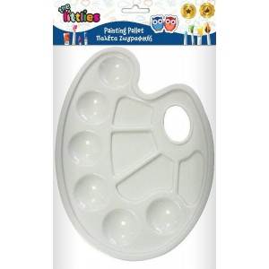 Παλέτα Ζωγραφικής The littlies Oval Πλαστική 10 θέσεων Παλέτα Ζωγραφικής The littlies Oval Πλαστική 10 θέσεων