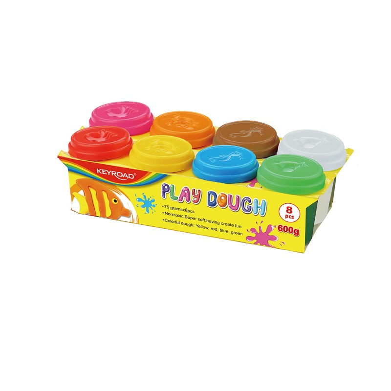 ΖΥΜΗ ΠΛΑΣΤΕΛΙΝΗΣ (ΑΠΟ ΦΥΣΙΚΟ ΑΛΕΥΡΙ) MODELING DOUGH 8ΧΡΩΜ./75gr KEYROAD KR971722