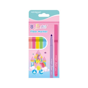 ΜΑΡΚΑΔΟΡΟΙ PASTEL 8 ΧΡΩΜΑΤΩΝ ΧΟΝΤΡΗ/ΛΕΠΤΗ ΓΡΑΦΗ KEYROAD