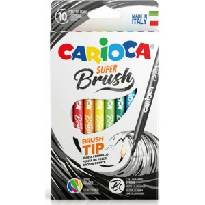 ΜΑΡΚΑΔΟΡΟΙ SUPER BRUSH CARIOCA 10ΧΡΩΜ. 42937