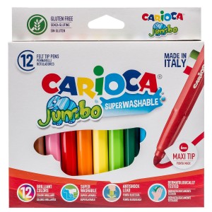 CARIOCA ΜΑΡΚ. ΧΑΡΤ.ΚΟΥΤΙ 12ΧΡ. JUMBO CARIOCA ΜΑΡΚ. ΧΑΡΤ.ΚΟΥΤΙ 12ΧΡ. JUMBO