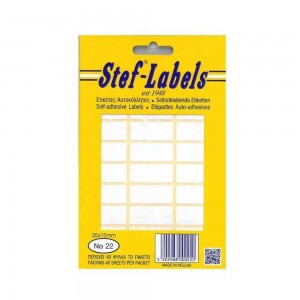 STEF ΕΤΙΚΕΤΕΣ ΑΥΤΟΚ. 24/Φ 40Φ 035x015mm 22 ΛΕΥΚΕΣ STEF ΕΤΙΚΕΤΕΣ ΑΥΤΟΚ. 24/Φ 40Φ 035x015mm 22 ΛΕΥΚΕΣ