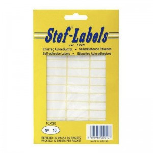 STEF ΕΤΙΚΕΤΕΣ ΑΥΤΟΚ. 39/Φ 40Φ 030x010mm 10 ΛΕΥΚΕΣ STEF ΕΤΙΚΕΤΕΣ ΑΥΤΟΚ. 39/Φ 40Φ 030x010mm 10 ΛΕΥΚΕΣ