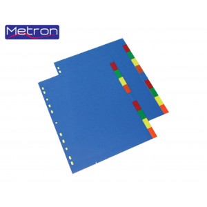 METRON ΔΙΑΧΩΡΙΣΤΙΚΑ 10ΑΔΑ ΧΡΩΜΑΤ. ΠΛΑΣΤ. Α4 METRON ΔΙΑΧΩΡΙΣΤΙΚΑ 10ΑΔΑ ΧΡΩΜΑΤ. ΠΛΑΣΤ. Α4