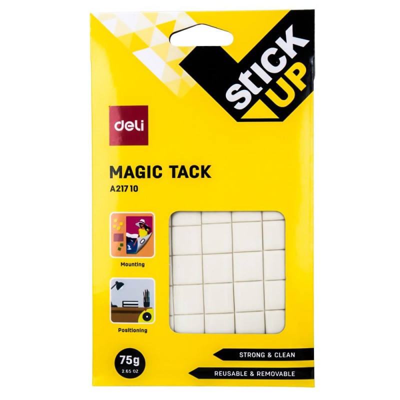 DELI MAGIC TACK BLISTER 60Τ 10x10mm 35gr STICK UP EA21610 ΛΕΥΚΟ