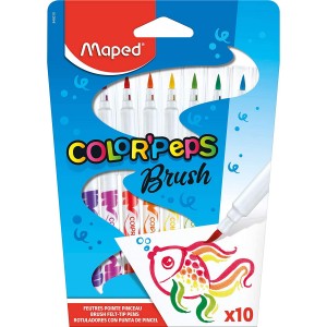ΜΑΡΚΑΔΟΡΟΙ 10ΧΡΩΜ. BRUSH MAPED COLOR PEPS ΜΕ ΜΥΤΗ 2,8mm ΣΑΝ ΠΙΝΕΛΟ ΜΑΡΚΑΔΟΡΟΙ 10ΧΡΩΜ. BRUSH MAPED COLOR PEPS ΜΕ ΜΥΤΗ 2,8mm ΣΑΝ ΠΙΝΕΛΟ