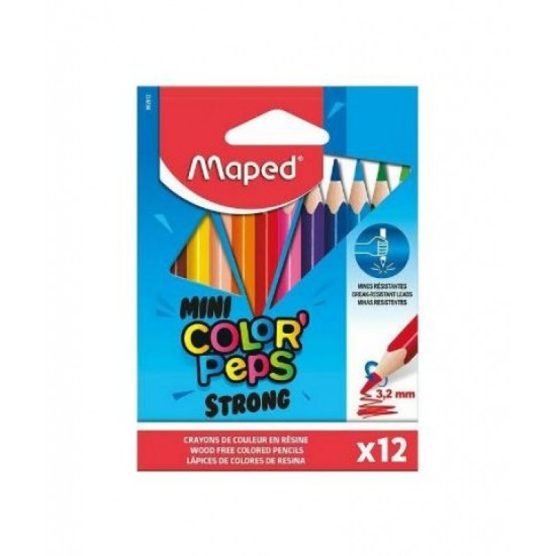 ΞΥΛΟΜΠΟΓΙΕΣ STRONG MINI 12ΧΡΩΜ. MAPED COLOR PEPS