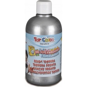 TOY COLOR ΤΕΜΠΕΡΑ 500ml S/WASH. SILVER TOY COLOR ΤΕΜΠΕΡΑ 500ml S/WASH. SILVER