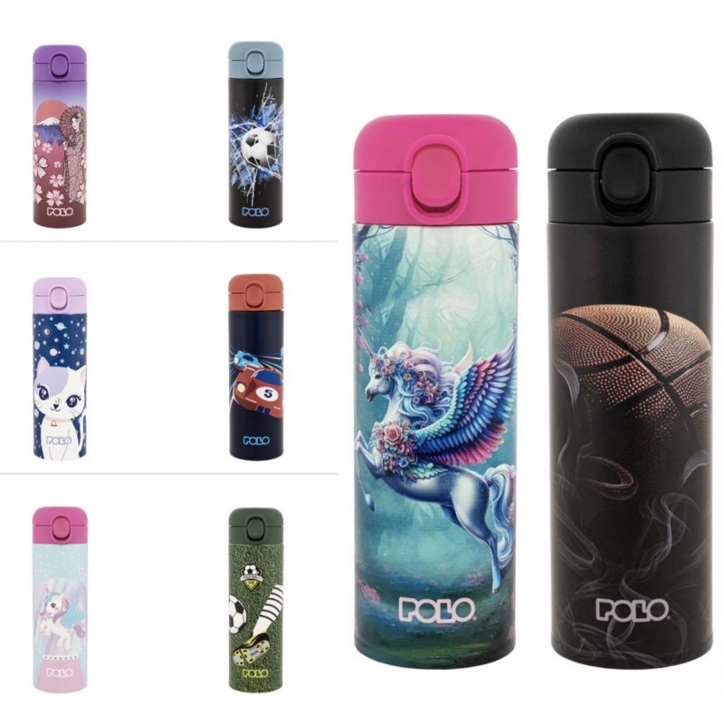 ΘΕΡΜΟΣ STAINLESS STEEL JUNIOR POLO PRINT 500ml ΔΙΑΦ.ΣΧΕΔΙΑ 949005