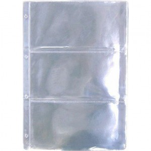 ΖΕΛΑΤΙΝΑ 3ΘΕΣΕΩΝ ΓΙΑ ΧΑΡΤΟΝΟΜΙΣΜΑΤΑ 100ΤΕΜ. 23Χ31cm  ZX3  Z-132