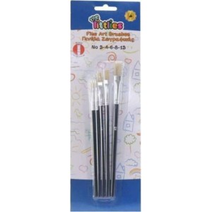 Πινέλα Ζωγραφικής The littlies Πλακέ 5 Τμχ. (Bristle No. 2-4-6-8-12) Πινέλα Ζωγραφικής The littlies Πλακέ 5 Τμχ. (Bristle No. 2-4-6-8-12)