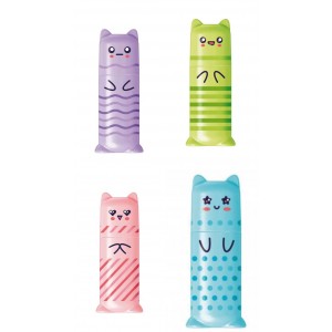 ΜΑΡΚΑΔΟΡΑΚΙ ΥΠΟΓΡΑΜΜΙΣΗΣ MINI PASTEL ΣΕ ΔΙΑΦ. ΧΡΩΜΑΤΑ ΜΕ ΦΑΤΣΟΥΛΕΣ & ΣΧΗΜΑ ΓΑΤΑΚΙΑ ΠΟΥ ΣΤΕΚΟΝΤΑΙ ΟΡΘΙΑ ΣΤΟ ΓΡΑΦΕΙΟ MAPED