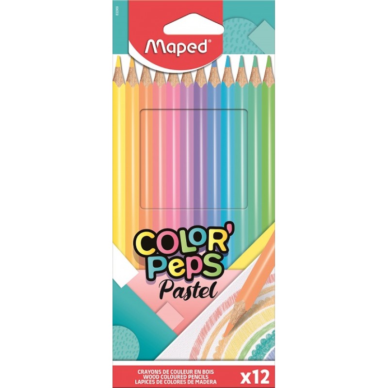 ΞΥΛΟΜΠΟΓΙΕΣ 12ΧΡΩΜ. ΠΑΣΤΕΛ MAPED COLOR PEPS