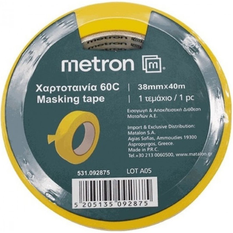 METRON ΧΑΡΤΟΤΑΙΝΙΑ 60C 38mmX40m 092875