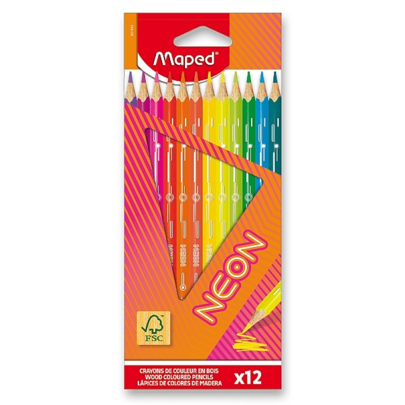 ΞΥΛΟΜΠΟΓΙΕΣ 12ΧΡΩΜ. ΝΕΟΝ FSC MAPED COLOR PEPS