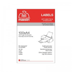 ΕΤΙΚΕΤΕΣ ΕΚΤΥΠΩΤΗ 210χ99 Α4/100  MAESTRI