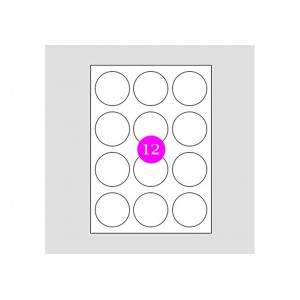 ΕΤΙΚΕΤΕΣ ΕΚΤΥΠΩΤΗ ΣΤΡΟΓΓΥΛΕΣ 60mm 12 ΕΤΙΚ./ΣΕ Α4 ROMA MAESTRI