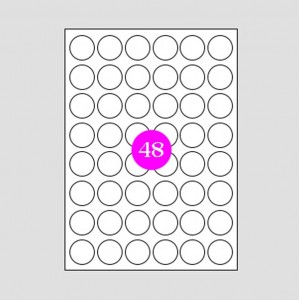 ΕΤΙΚΕΤΕΣ ΕΚΤΥΠΩΤΗ ΣΤΡΟΓΓΥΛΕΣ 30mm 48ΕΤΙΚ./ ΣΕ Α4 ROMA MAESTRI