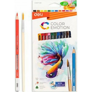 ΞΥΛΟΜΠΟΓΙΕΣ ΑΚΟΥΑΡΕΛΑΣ 12ΧΡΩΜ. ΜΕ ΔΩΡΟ ΠΙΝΕΛΟ DELI COLOR EMOTION EC00700 ΞΥΛΟΜΠΟΓΙΕΣ ΑΚΟΥΑΡΕΛΑΣ 12ΧΡΩΜ. ΜΕ ΔΩΡΟ ΠΙΝΕΛΟ DELI COLOR EMOTION EC00700