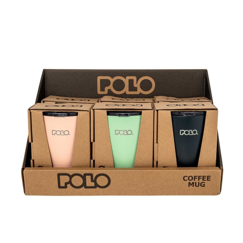 ΚΟΥΠΑ ΘΕΡΜΟΣ POLO COFFEE MUG 350ML ΣΕ 6 ΔΙΑΦΟΡΕΤΙΚΑ ΧΡΩΜΑΤΑ