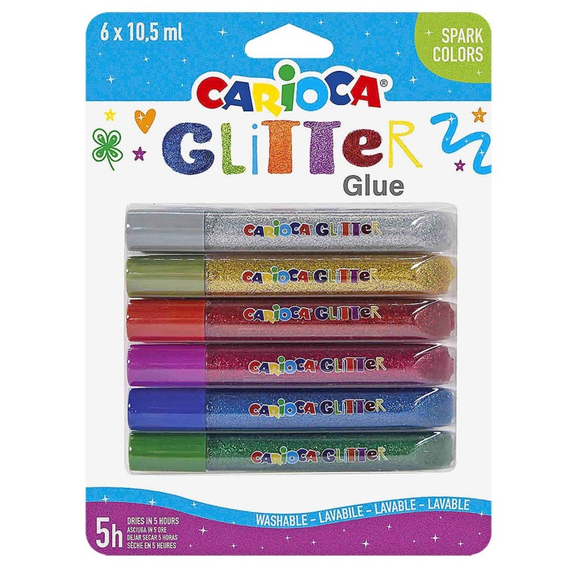 ΧΡΥΣΟΚΟΛΛΑ GLITTER GLUE 6ΧΡΩΜ. CARIOCA