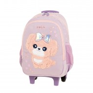 ΣΑΚΙΔΙΟ TROLLEY ΝΗΠΙΟΥ POLO JUNIOR PINK FLUFFY PUPPY 965001-8450